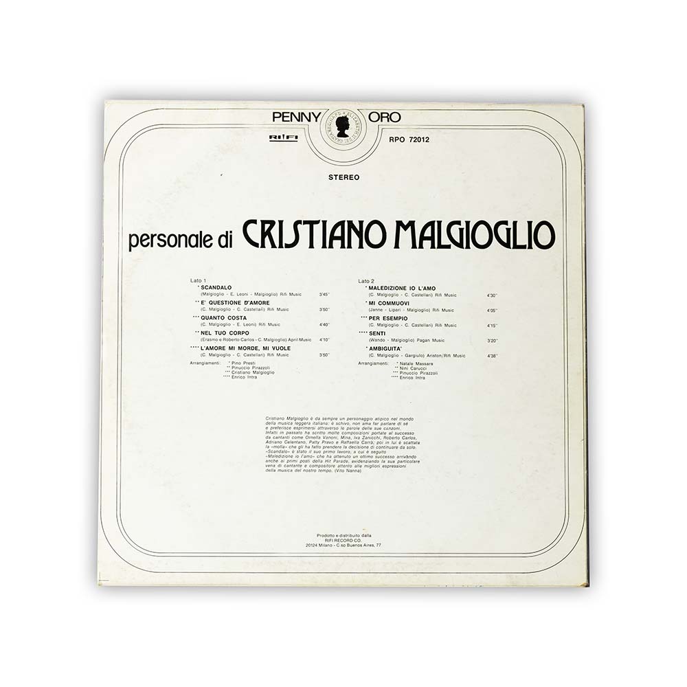 Cristiano Malgioglio - Personale